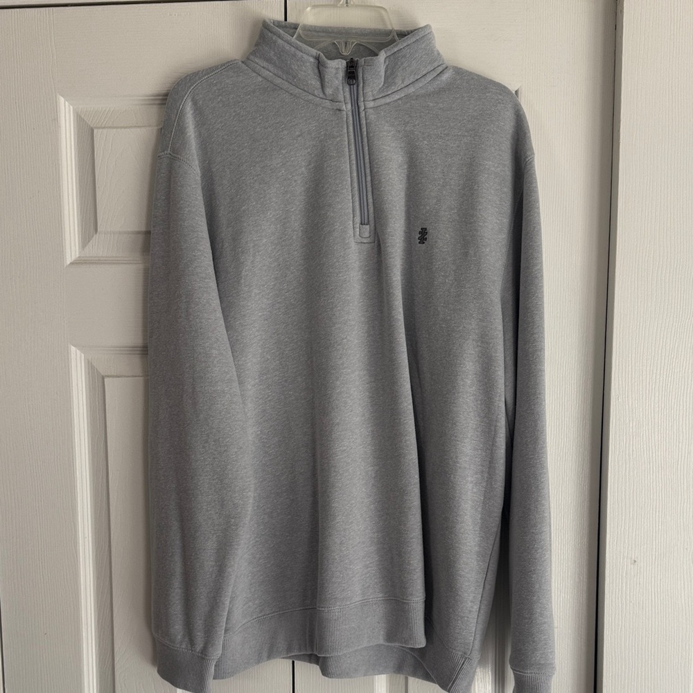 Izod Men's XL Gray Quarter Zip